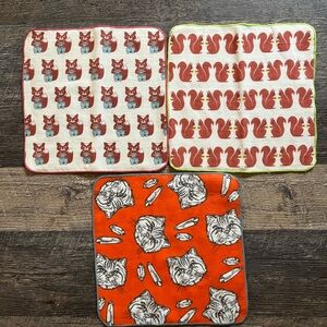 Lot of 3 Sukie Koike Mini towel washcloth hand cloth.